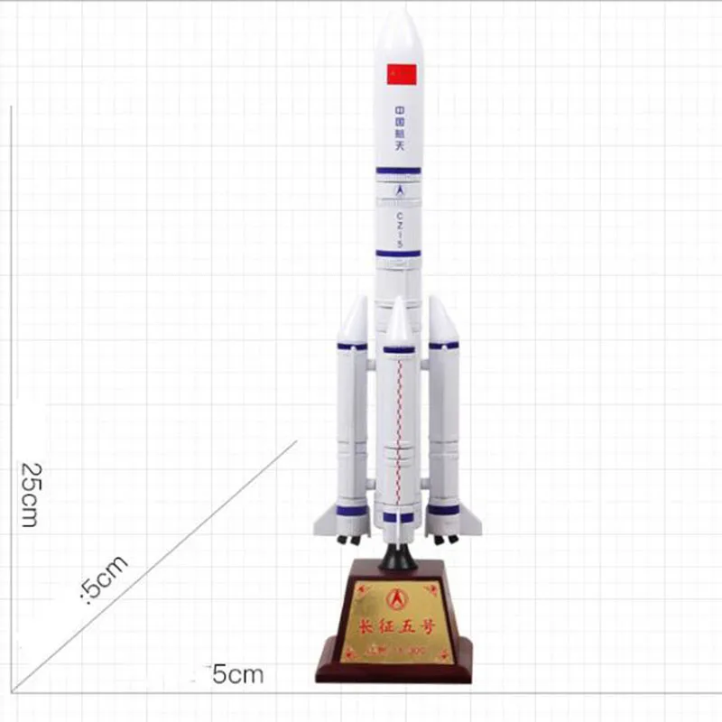 1:300 масштаб сплава металла литой Changzheng-5 ракета авиационный самолет космический авианосец Модель F дисплей украшения коллекции