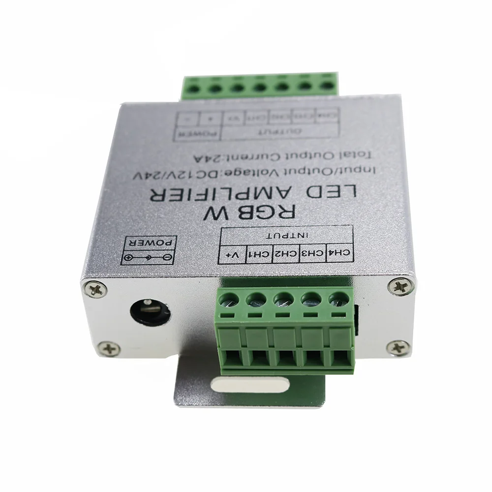 24A светодиодный Усилитель RGBW DC12 DC24V 6*4 канальный выход RGB + W Светодиодная лента
