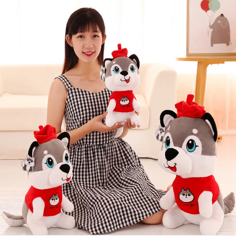 Dog kawaii plush toys cute stuffed animals with big eyes spongebob life size teddy bear dog valentine's day present | Игрушки и