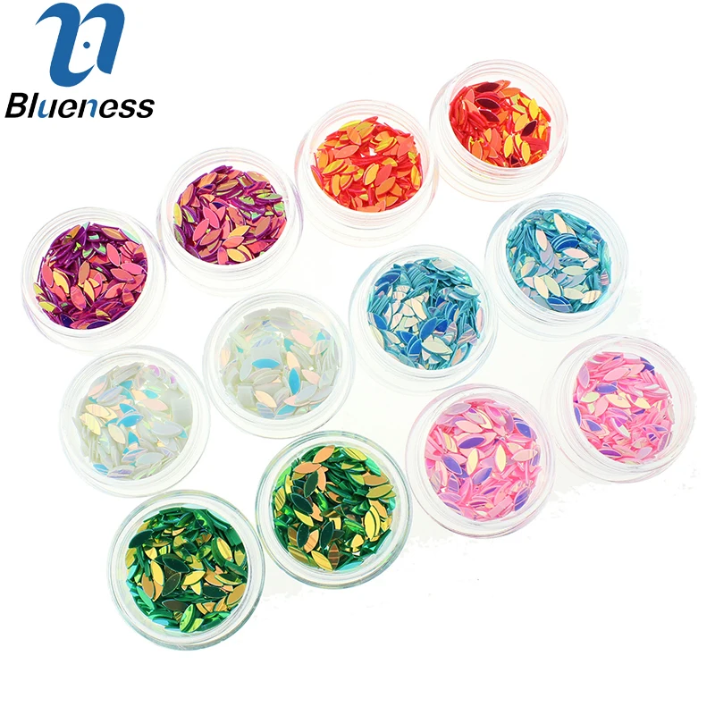 3D Многоцветный AB блестки дизайн ногтей конский глаз 12 видов цветов аксессуары