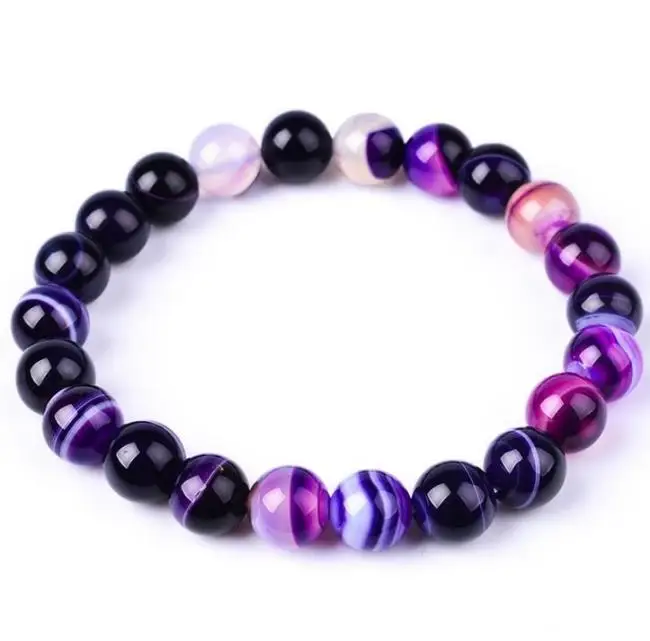 BEAUCHAMP Bijoux фиолетовый цвет растягивающийся браслет Rhodochrosite драгоценное украшение