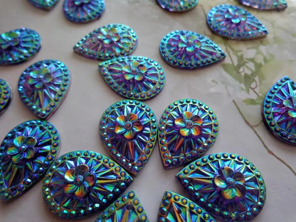 Стразы с красивой поверхностью инкрустированные цветами Пришивные