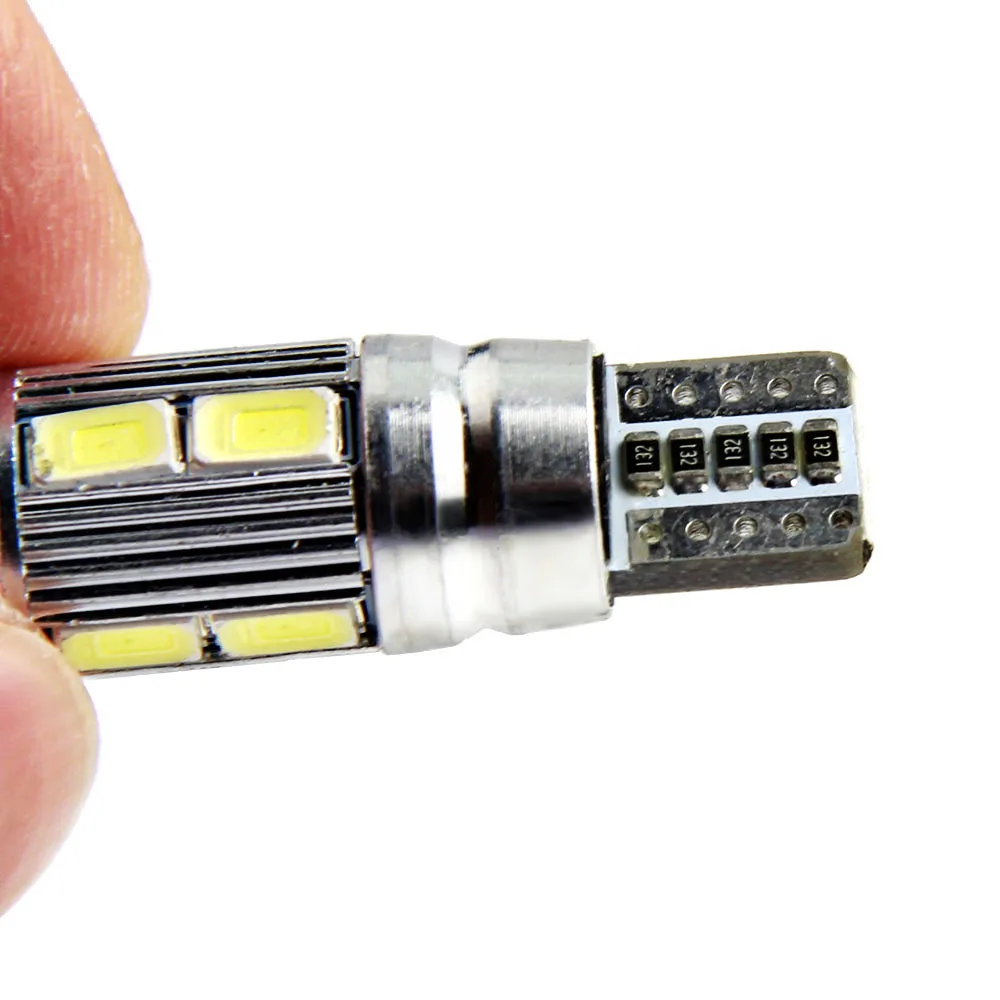 4 шт. светодиодный чистый белый 194 W5W 168 5730 10 SMD Canbus автомобиля светодиодный супер яркий для автоматического включения боковой сигнал светильник Светодиодные лампы 12v