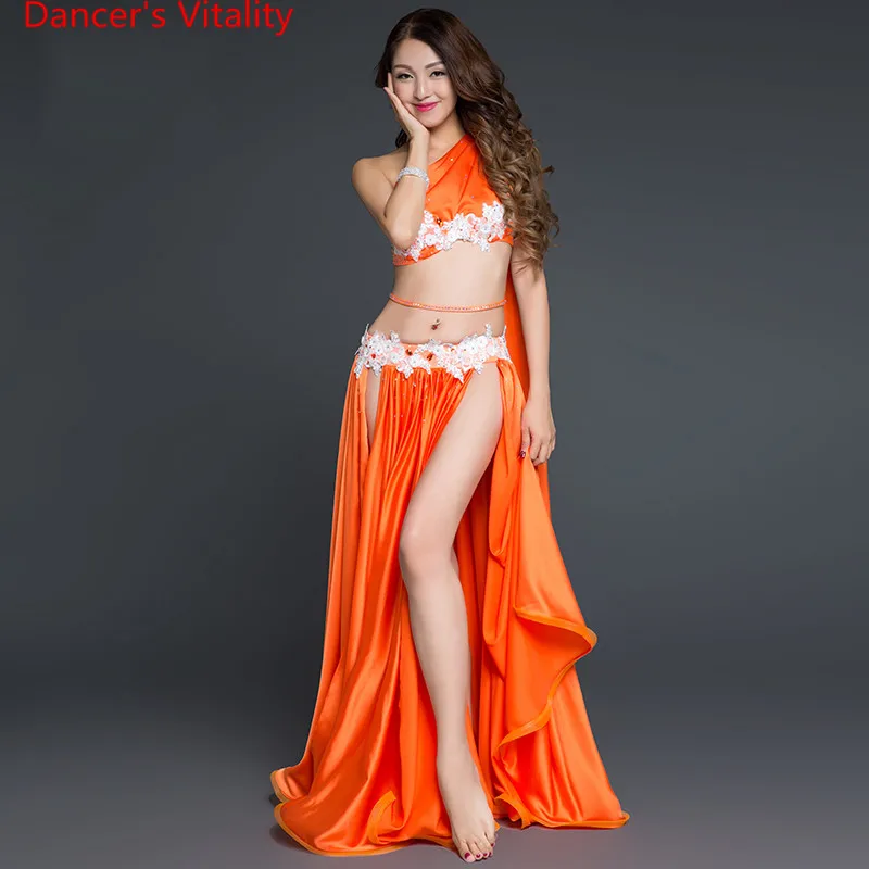 Новое Прибытие Танец Живота Длинная Юбка Набор Sexy Dancer Практика Костюм Набор Фиолетовый Белый Красный