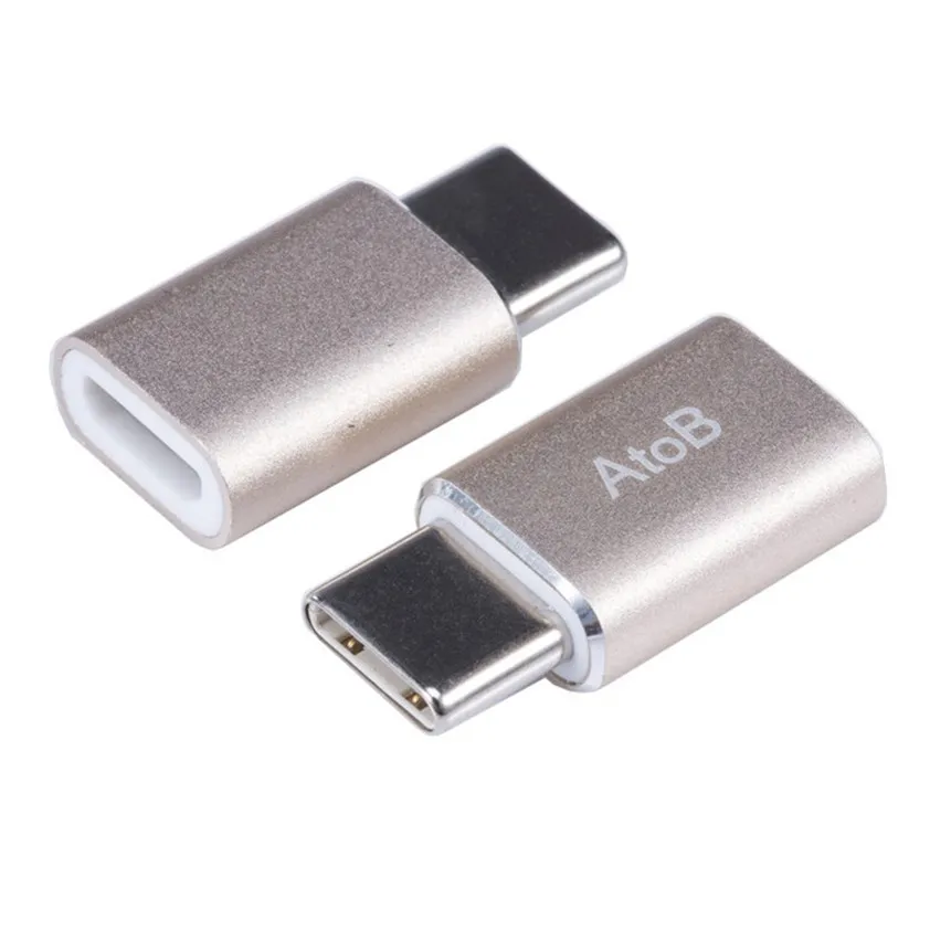Mini USB 3 1 Тип C штекерным MicroUSB Женский данных Зарядное устройство Алюминий адаптер c