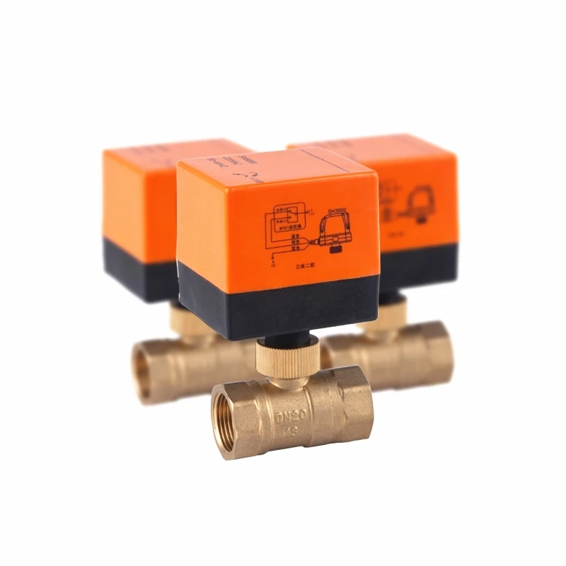 Электрический привод DN20 G 3/4 &quotAC220V двухходовой латунный моторизованный шаровой