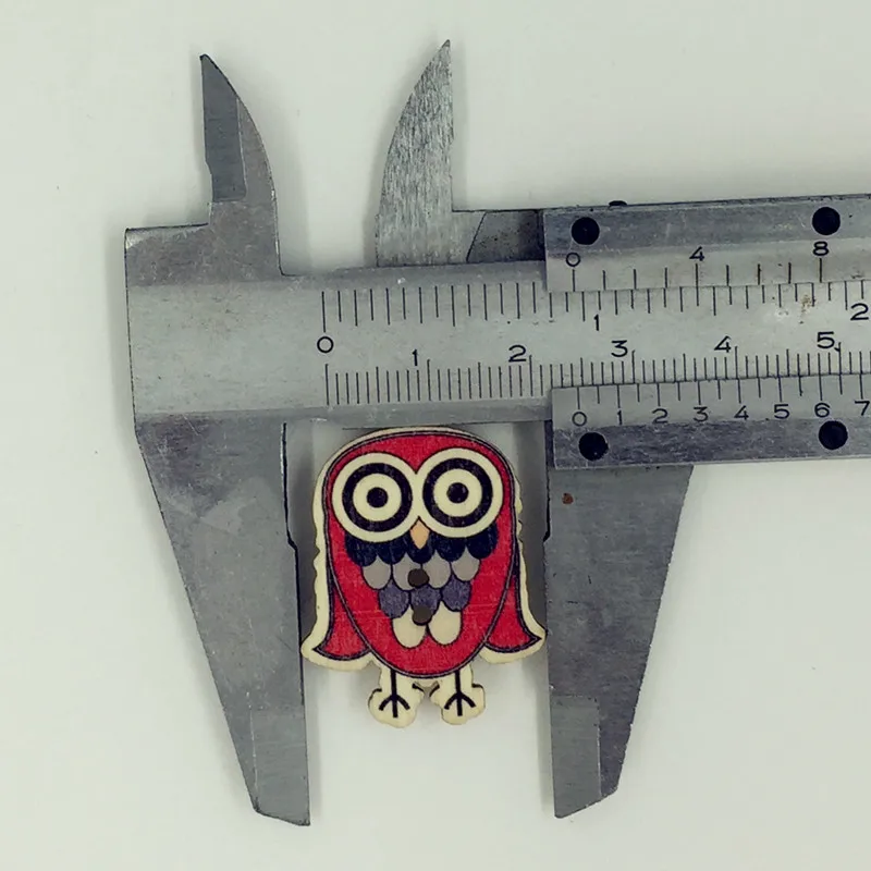 Новые 30 шт Случайные цвета сова деревянные Кнопки 2 отверстия DIY Скрапбукинг