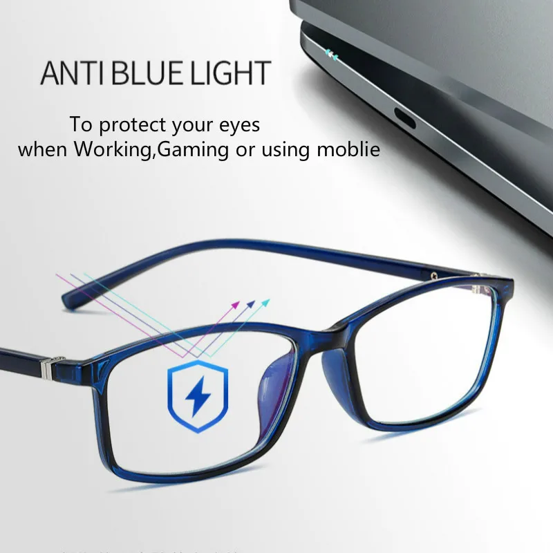2019 квадратные очки для чтения мужские анти синий светильник компьютерные
