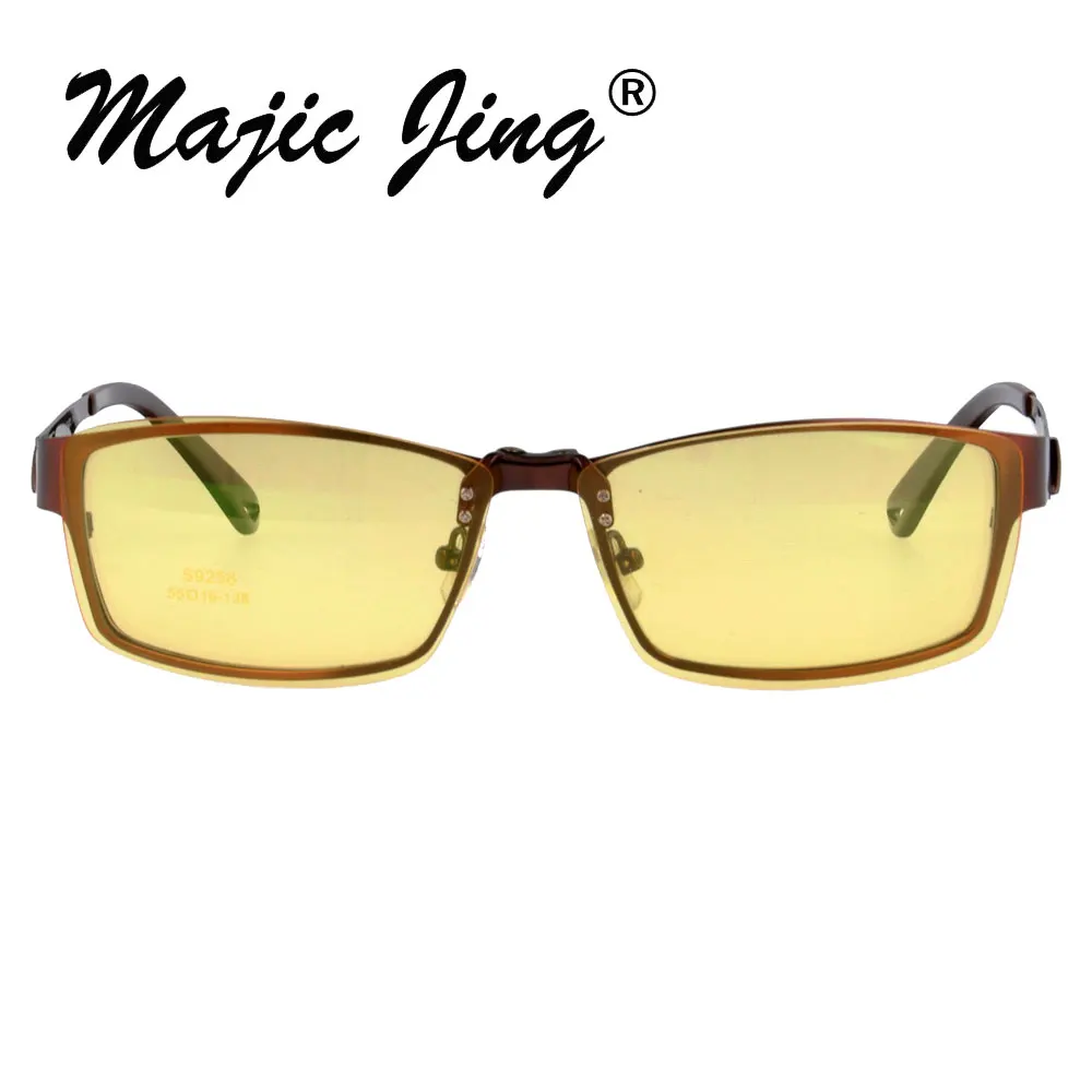 Мужские Полуободковые оптические очки Magic Jing металлические поляризационные с
