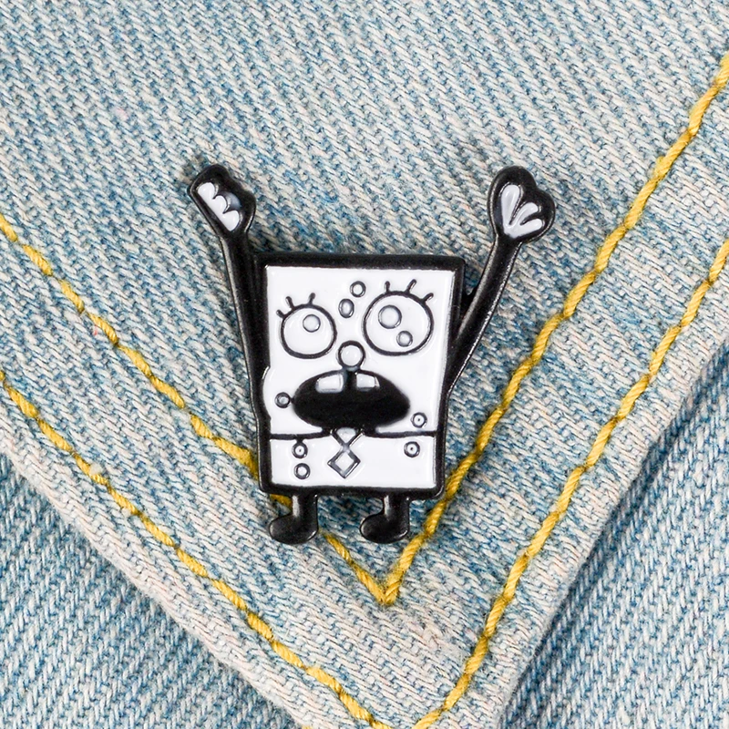 Ура! Doodle Bob Популярная мультяшная шляпа из эмали, булавка на лацкане, кнопка Meme, торговая булавка, брошь Flair