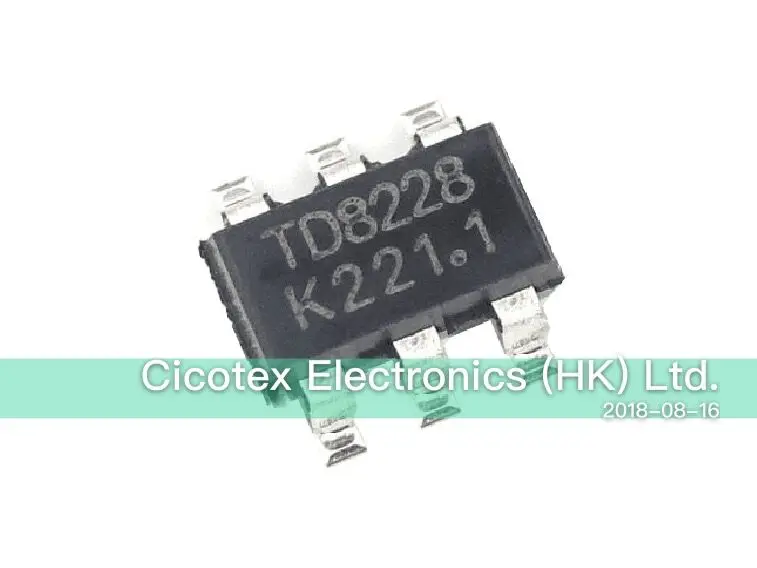 30 шт./лот TD8228 SOT23 6 высокая эффективность 1 МГц 2A повышающий регулятор|Контроллер