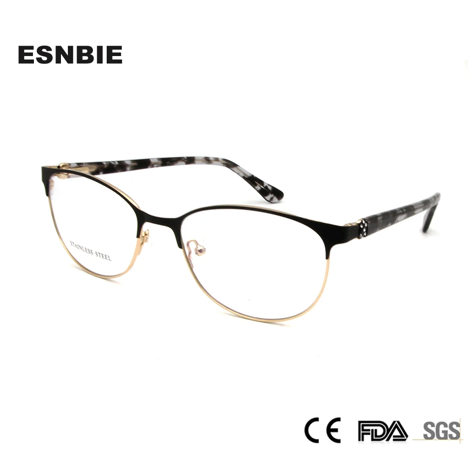 

ESNBIE Luxury Design Eye Glasses Frames For Women Optical Eyeglasses Frame Diamond High Quality Prescription Eyewear feminino