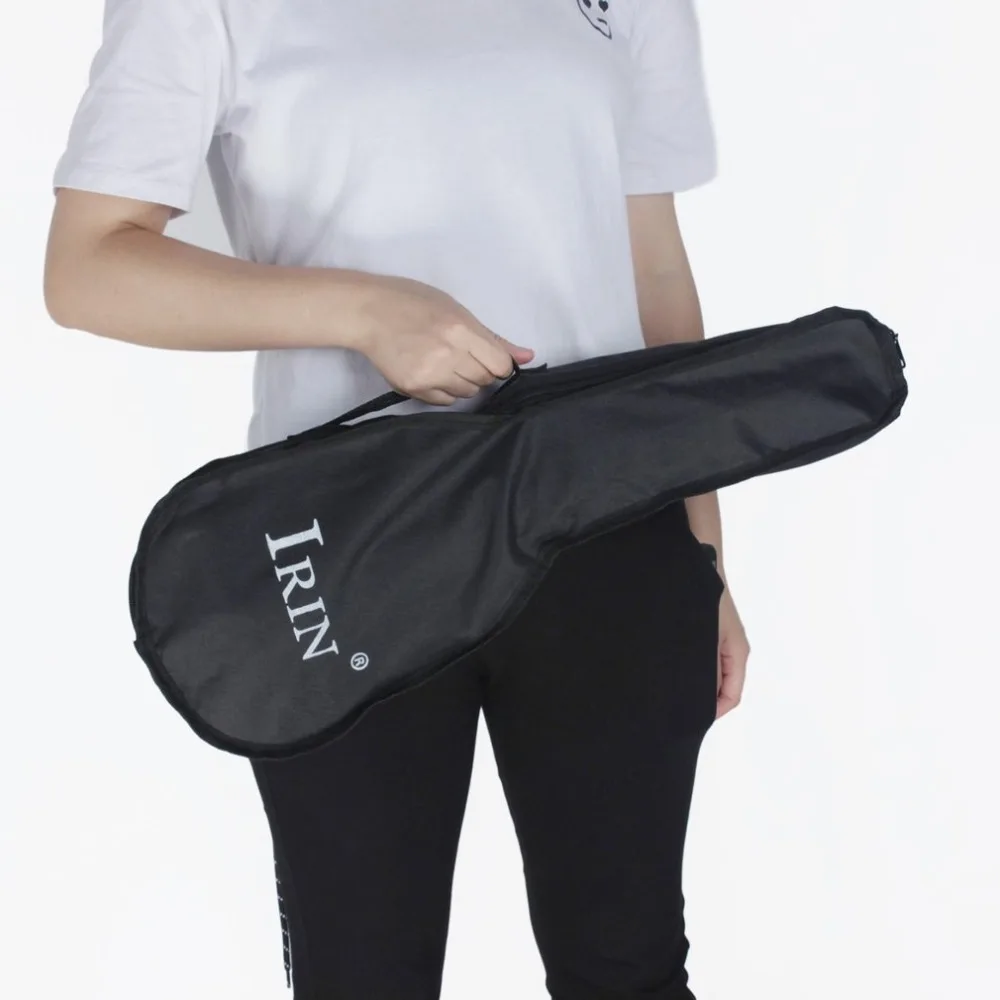 IRIN 21 23 26 Inch Black Portable Ukulele Bag Soft Case Monolayer Bag Single Shoulder Backpack Padded