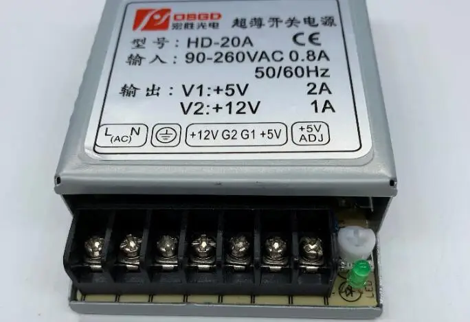 Zusen D20W-A Регулируемый двойной выключатель питания Выход 20 Вт 90~ 260 В переменного тока до 5~ 12 В постоянного тока