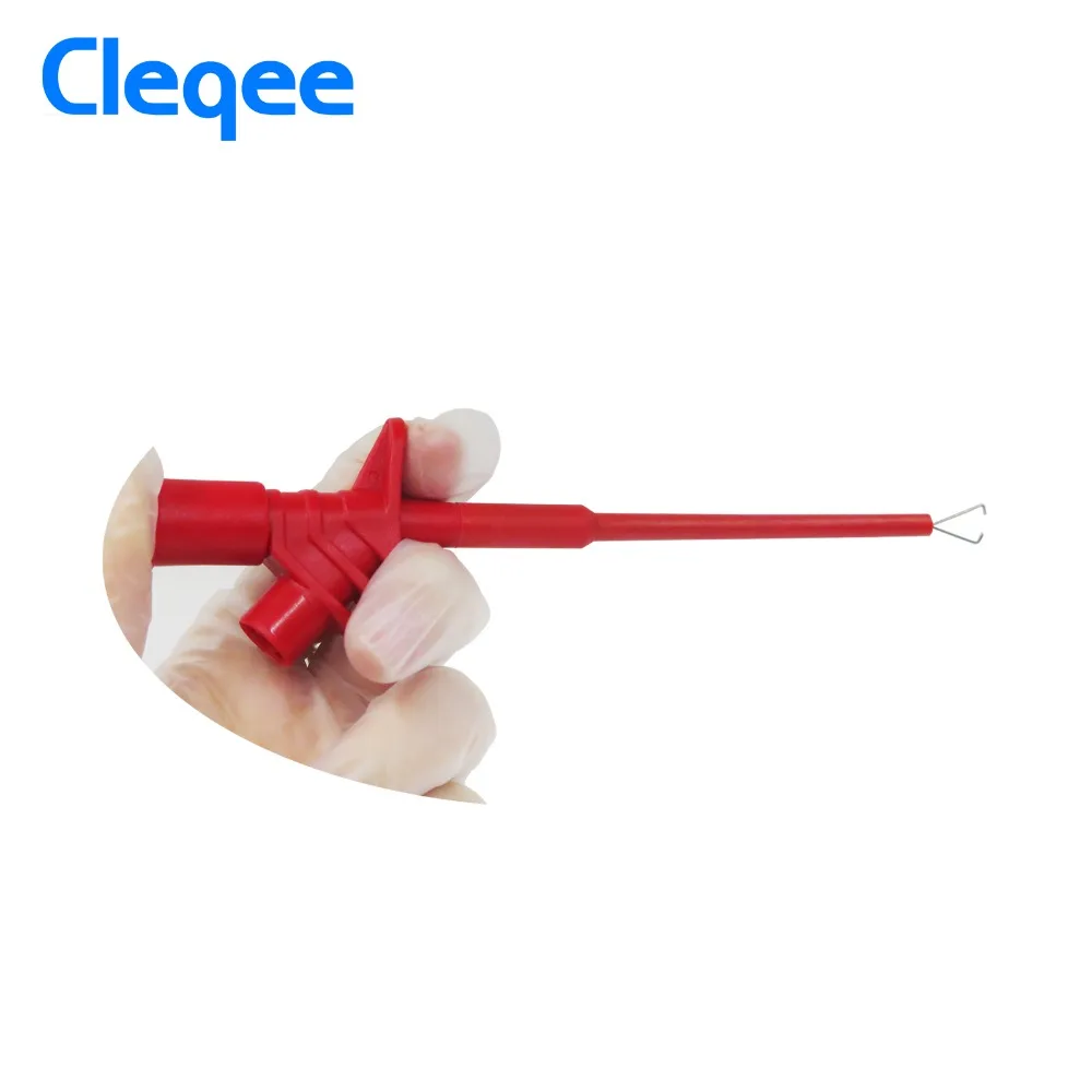 Cleqee P5004 2 шт. Профессиональный изолированный Быстрый тестовый крюк зажим высокого