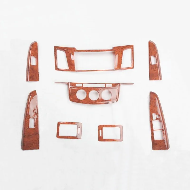 

Tonlinker Cover Case Stickers for TOYOTA Hilux/Fortuner Car Styling 8 PCS Carbon Fiber Interior parts Decoration Cover stickers