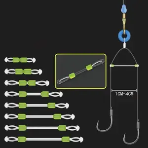 Rompin 15 шт., двойные крючки, контактор, устройство для разделения лески, бифуркация, восемь видов, компактный инструмент для лески, Аксессуары для рыбалки
