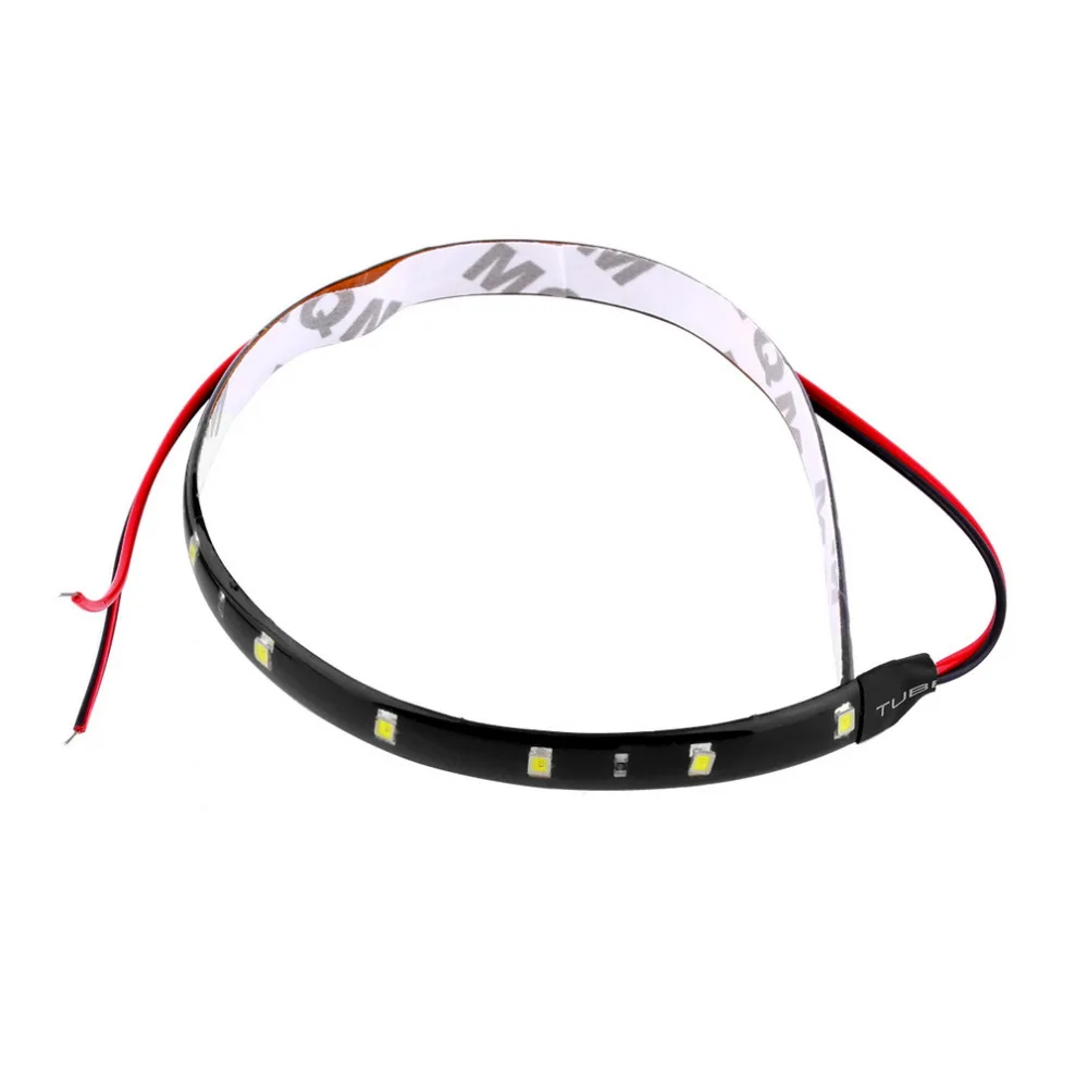 

CATUO 1pc 30cm 12V 15 LED Car Auto Motorcycle Strip Lamp Flexible Light 6000K Drop Shipping