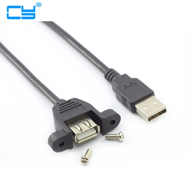 Удлинительный Кабель USB 2 0 с разъемом Папа мама и винт крепления панели