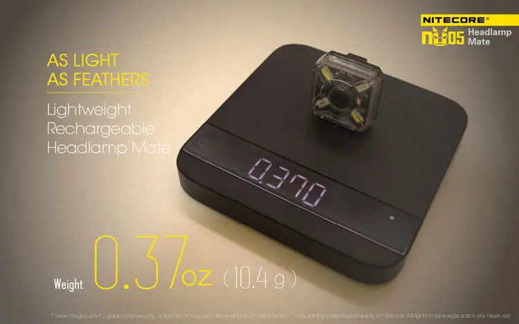 NITECORE NU05 комплект 35 LMs белый красный светильник Высокая производительность 4LED встроенный аккумулятор USB Перезаряжаемый наружный налобный фонарь