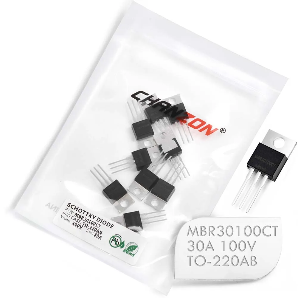 10 шт. MBR30100CT выпрямительные диоды Schottky 30A 100 V TO-220AB TO-220 30 Amp 100 Вольт MBR30100 CT