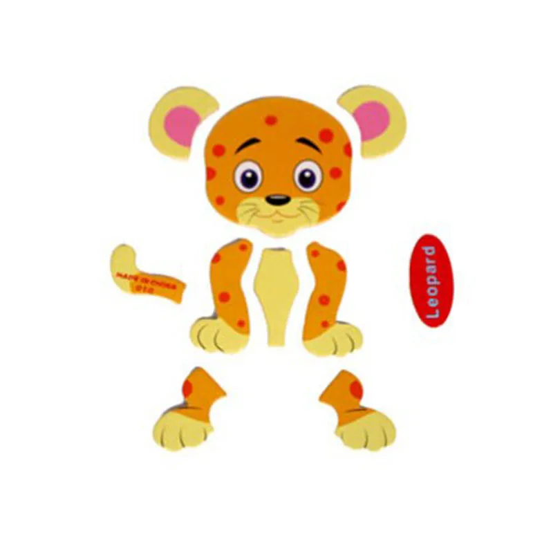 Лидер продаж деревянный Леопардовый пазл стрекоза Бабочка милая лиса