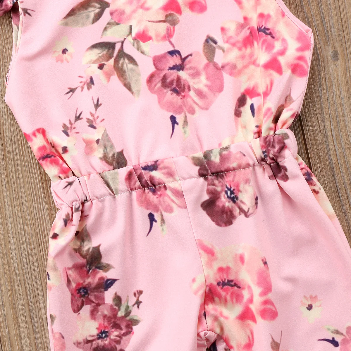 Модный милый комбинезон для младенцев маленьких девочек наряд с цветами летняя