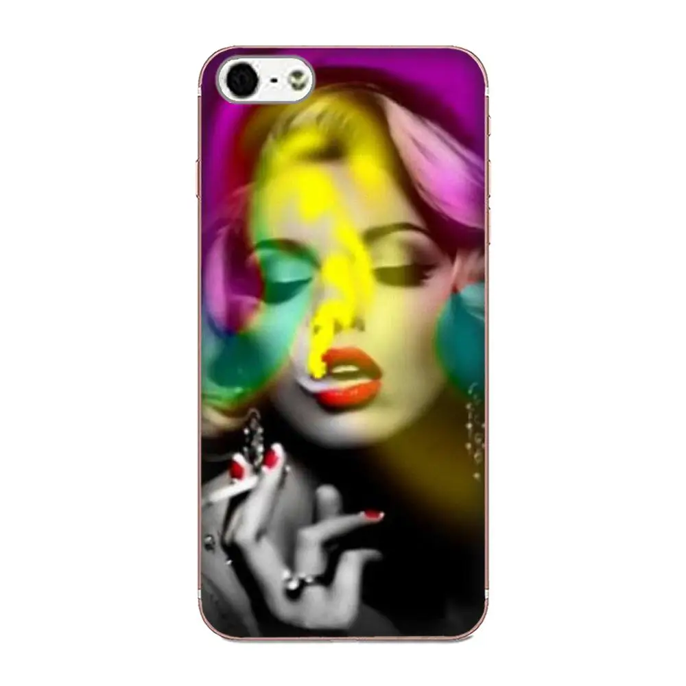 Мягкий Силиконовый ТПУ прозрачный узор для Apple iPhone 4 4S 5 5C 5S SE 6 6S 7 8 Plus X XS Max XR Мэрилин