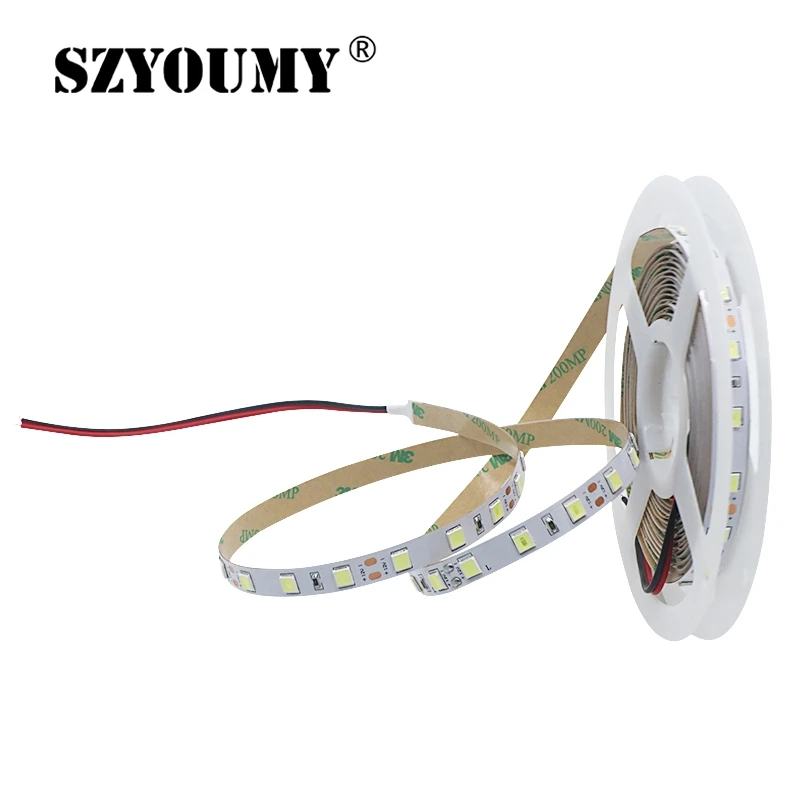 

SZYOUMY 5054 SMD Led Strip Light Non-waterproof Led Tape 60Leds/m DC 12V Much Brighter Than 5050 5630 3528 Warm White / Cold