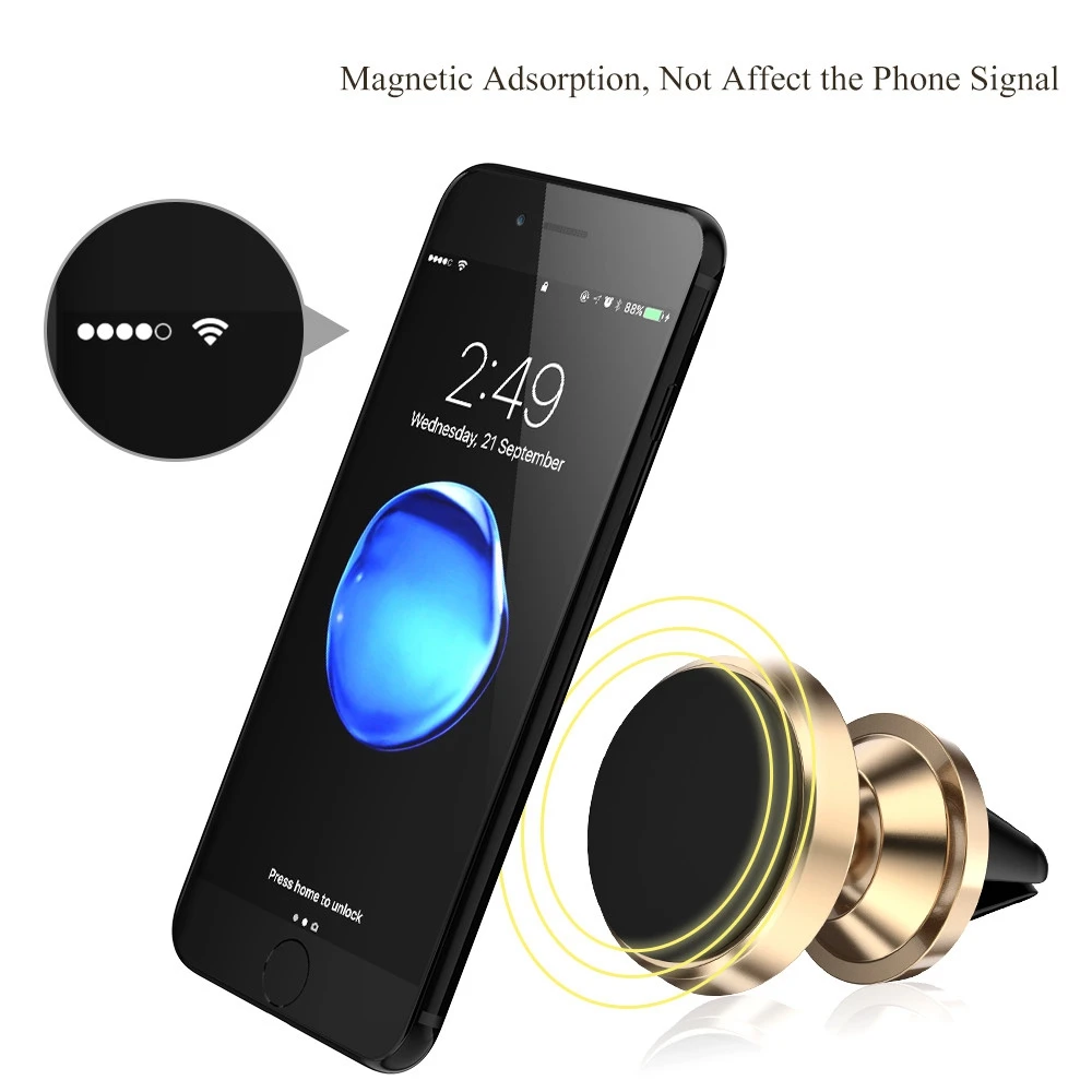 Автомобильный GPS магнитный мини держатель для телефона iphone x xs max samsung huawei xiaomi Air Vent