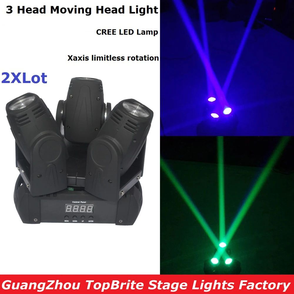 2 шт./партия высокое качество новинка 60 Вт 3 головки Moving Head Wash Light Mini LED 3X10W RGBW 4IN1 луч
