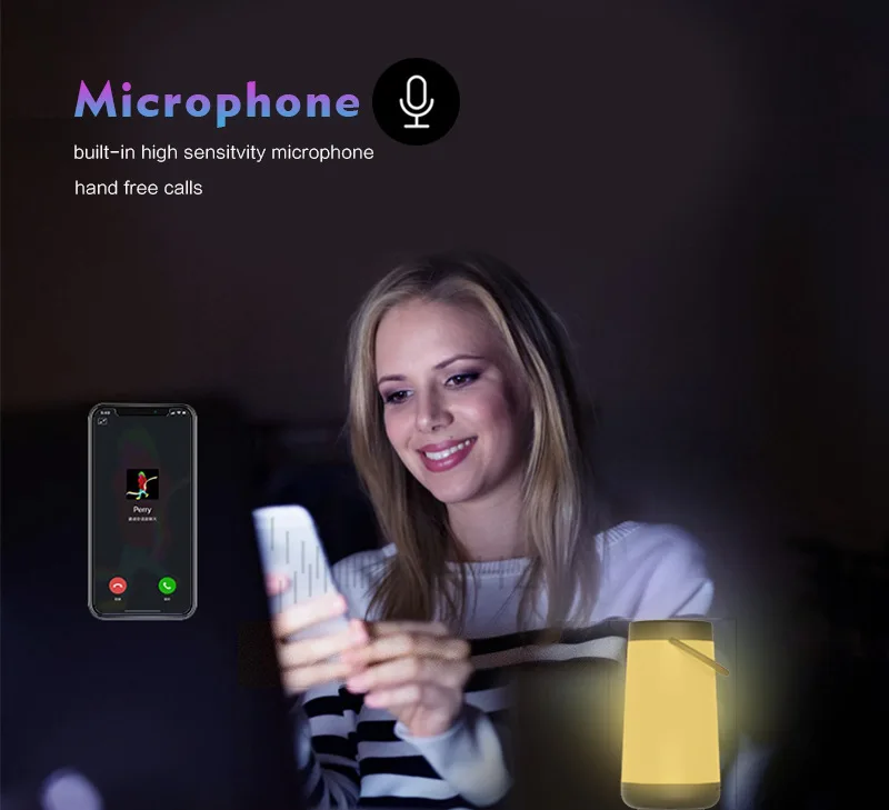 Портативный Bluetooth Динамик сенсорный Управление USB светодиодный кровать детский ночной Светильник Беспроводной радио FM TF Музыка Динамик s
