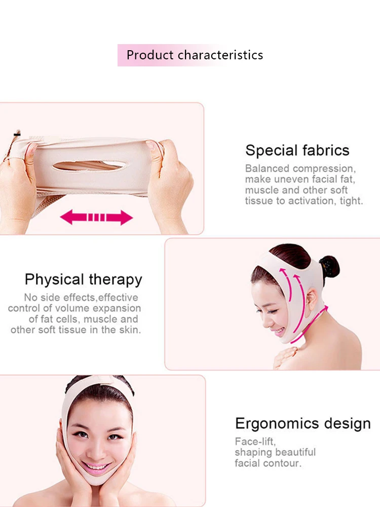 V-Line Face lifting for woman beauties face slimmer chin lift bandage V-ShapeBreathable Lifting Firming Thin Reduce Double Chin