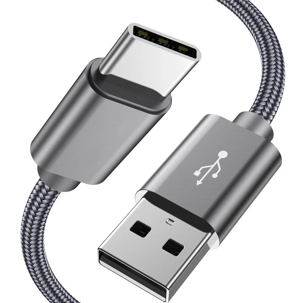 Зарядный кабель USB Type C с нейлоновой оплеткой для быстрой зарядки и синхронизации