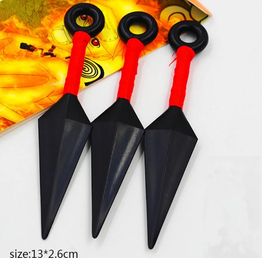 3 шт. аниме ниндзя Наруто Uzumaki кунай Shuriken Метательное оружие реквизит косплэй