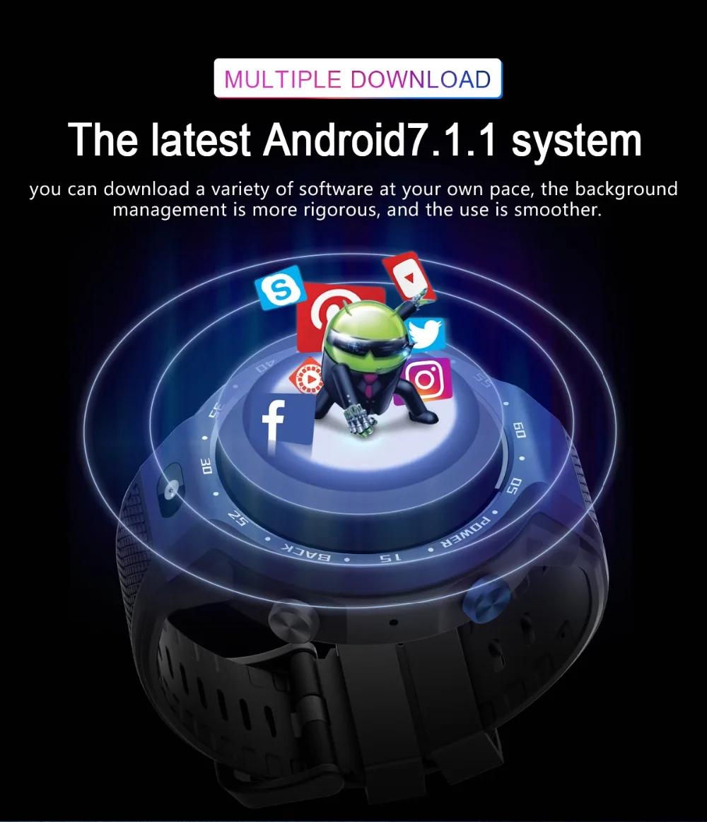 696 Z30 двойная система Мужские 4G Смарт-часы телефон Android 7,1 5 Мп фронтальная камера 600 мАч gps часы wifi сердечный ритм умные часы камера