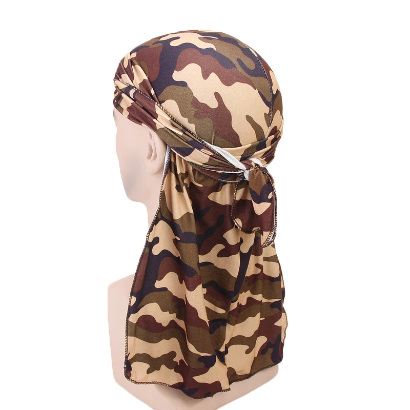Camouflage Унисекс для мужчин и женщин полиэстер дюраги длинный хвост шапки Хемо Cpmforable банданы тюрбан пиратская шляпа головные уборы головная повязка, аксессуары для волос - Цвет: Camouflage