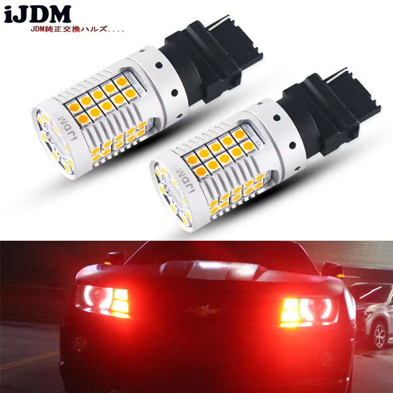 IJDM без гипервспышки красный 3156 светодиодный canbus Error Free 7440 T20 1156 P21W лампы для