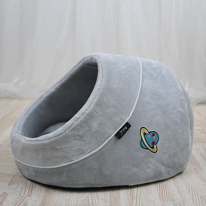 style 1 Petshy кошки кровати дом Забавный Pet туннель для кошек 2 отверстия играть трубы мягкая теплая маленькая собака кровать коралловый флис удобный питомца щенка гнездо - Цвет: style 1