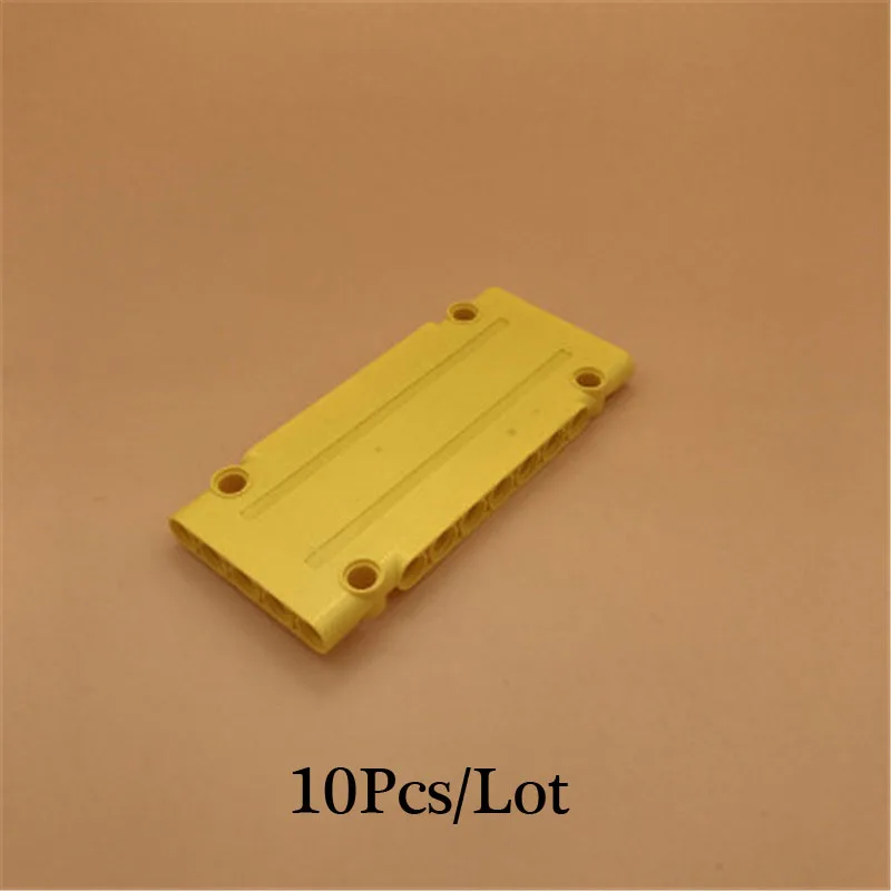 10Pcs Yellow 10 шт./лот, детали для техники, 5x11x1, строительные блоки для панели, плоская панель, грузовик, кирпич, DIY игрушки, совместимы с 64782 - Цвет: 10Pcs Yellow