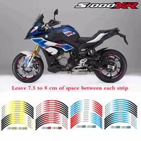 new motorcycle 1set frontrear edge rim wheel decals reflective waterproof 17inch stickers for bmw s1000xr