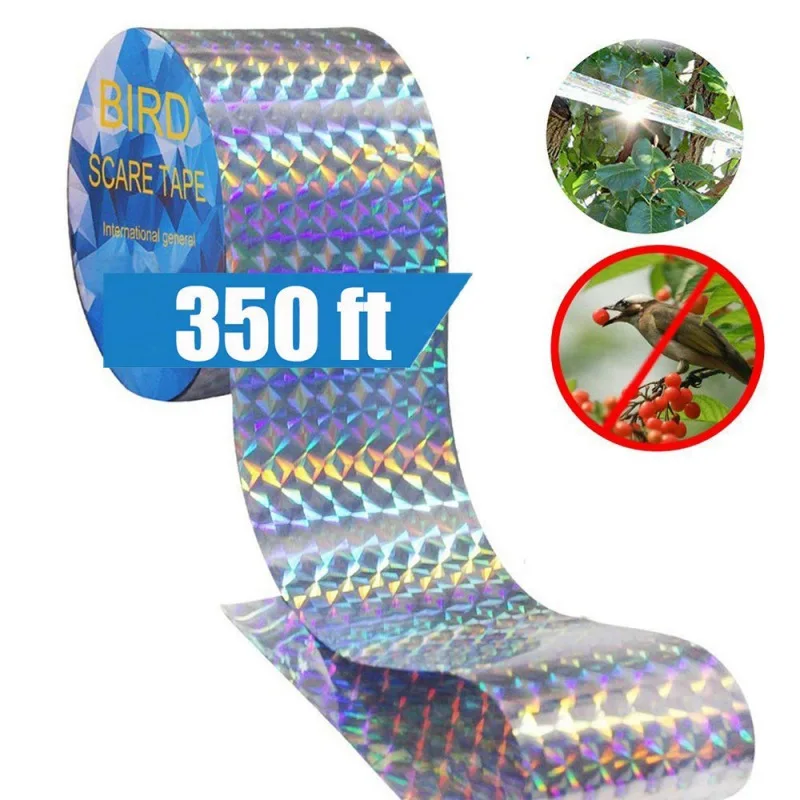 

Bird Scare Tape Anti Bird Tape Dual-sided Reflective Deterrent Scare Tape For Birds Fox Pigeons Repeller Ribbon Tapes