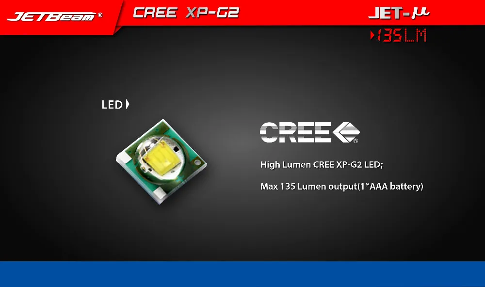 JETBEAM JET-U фонарь Cree XP-L Led 135 люмен 4 модель функция памяти боковой переключатель фонарик