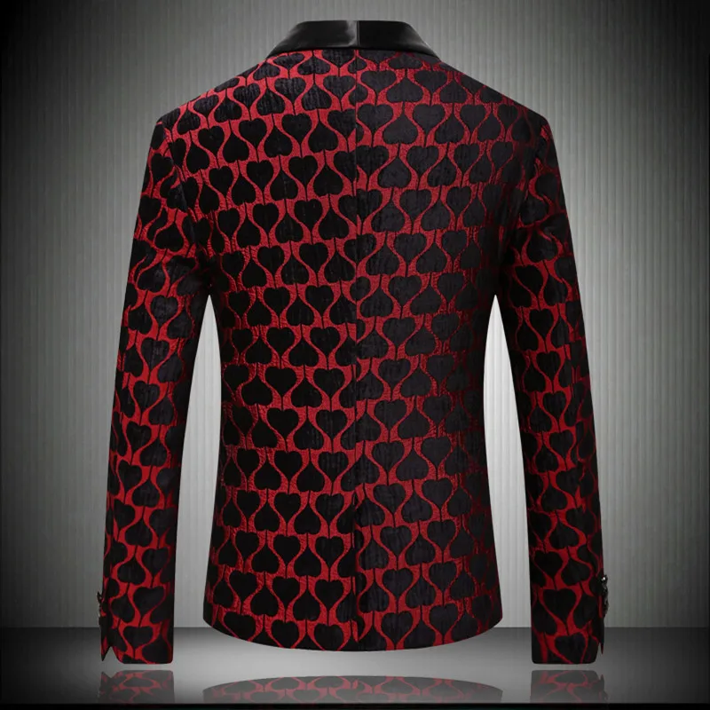 Мужской Блейзер красный пиджак для свадьбы вечеринки сценическая одежда 5XL K9015 2019