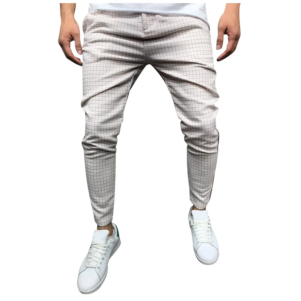 Men Stripe Splicing Overalls Pocket Sport Work Casual Trouser Pants streetwear pantalones hombre joggers sweatpants Dropshipping | Мужская