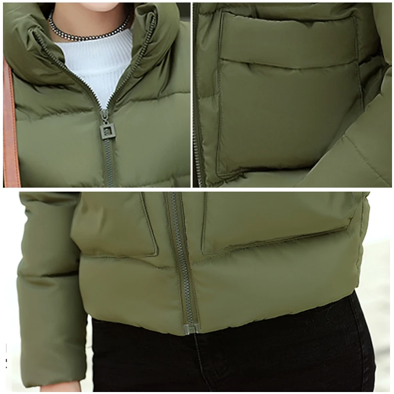Зимняя женская короткая куртка пальто женские парки с хлопковой подкладкой