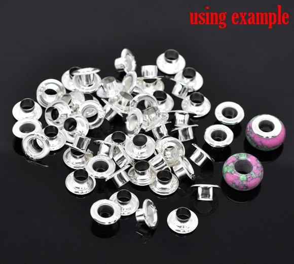 DoreenBeads медь европейский стиль бусины люверсы сердечники посеребренные DIY