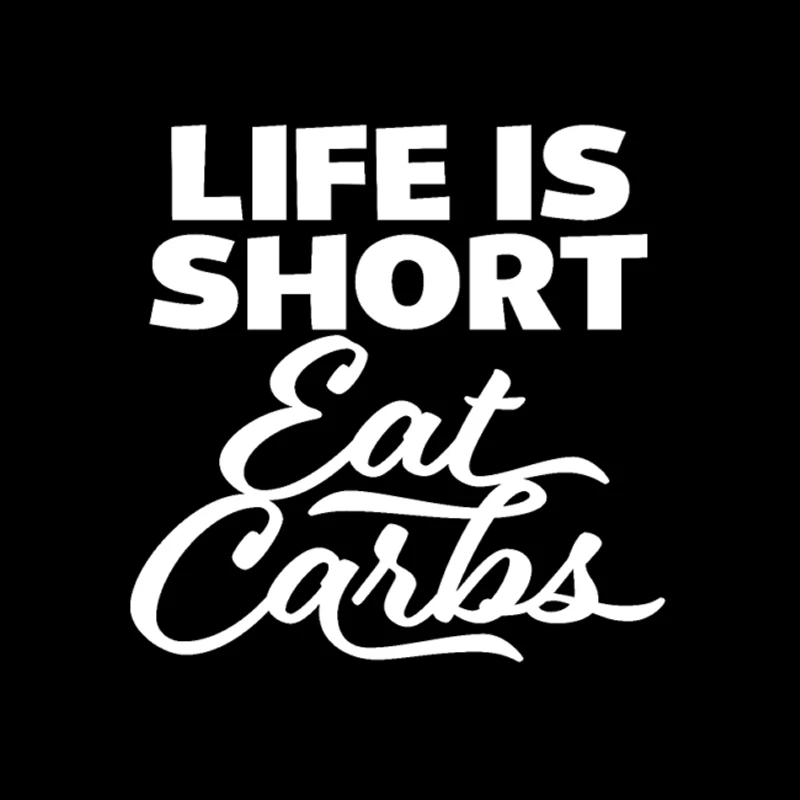 YJZT 13 см * интересный Life Is Short Eat Carbs Виниловая наклейка для автомобиля Стайлинг