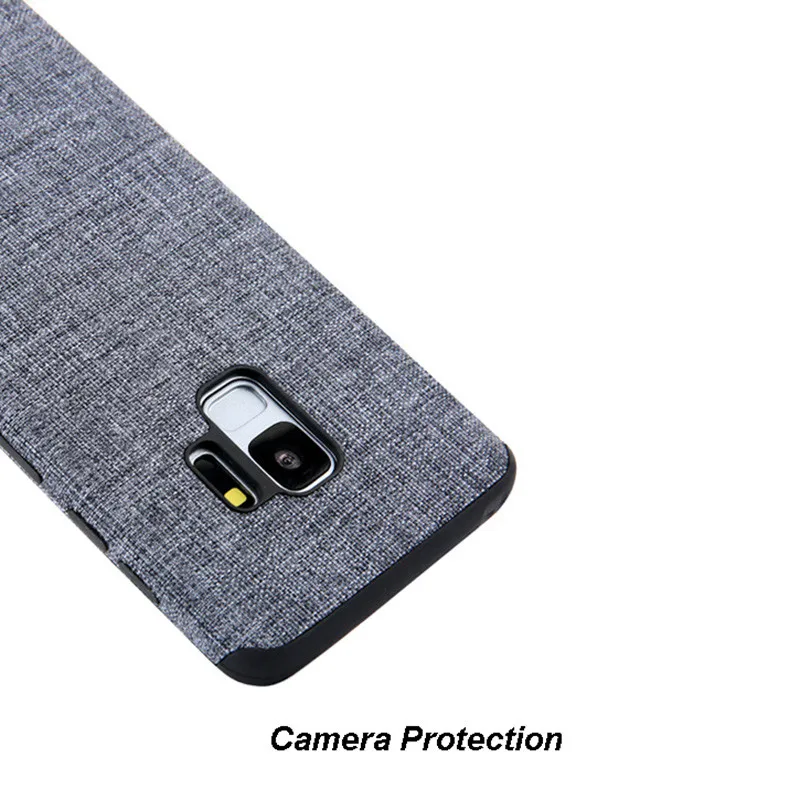 Чехол для Galaxy S9 Plus льняная ткань + Мягкий силиконовый ударопрочный чехол из ТПУ