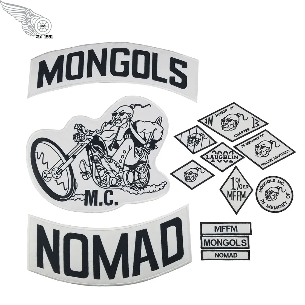 Mongols MC нашивки байкерские на спине Nomad Rocker Patch Free Rider мотоциклетная вышитая куртка жилет значок сзади Размер Железо на